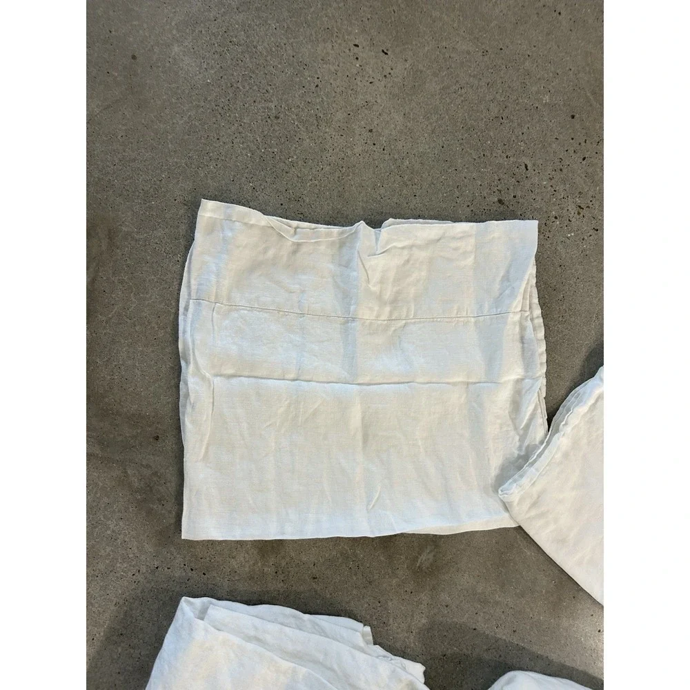 Restoration Hardware Belgian Linen Full Sheet Set White GUC‎